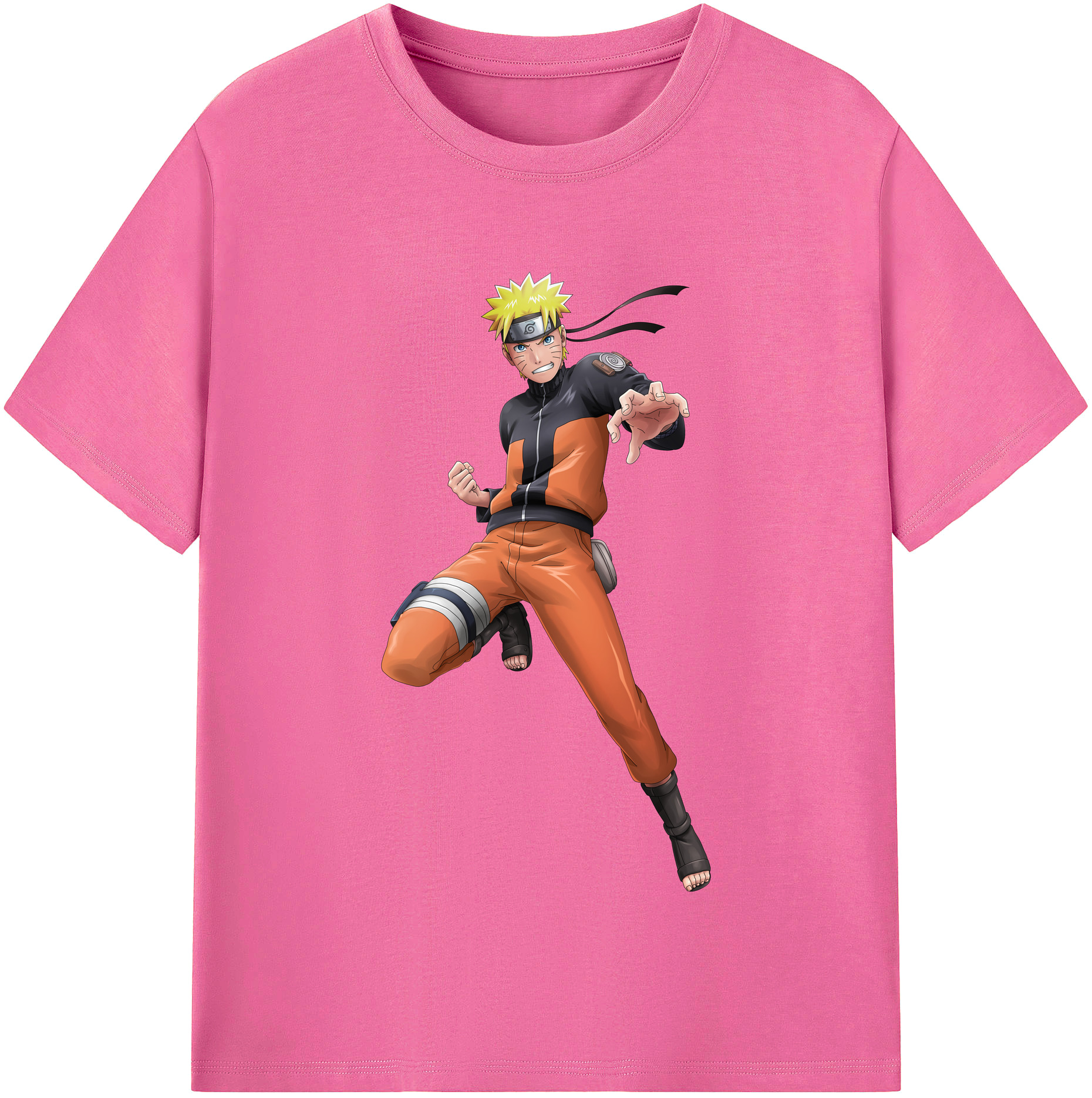 （画像用） NARUTO -ナルト- うずまき ナルト Uzumaki Naruto レディースカジュアルプリントTシャツ（綿100％）